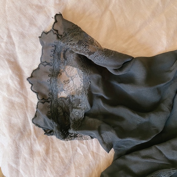 Top shop gray lacy kimono top - Picture 4 of 4